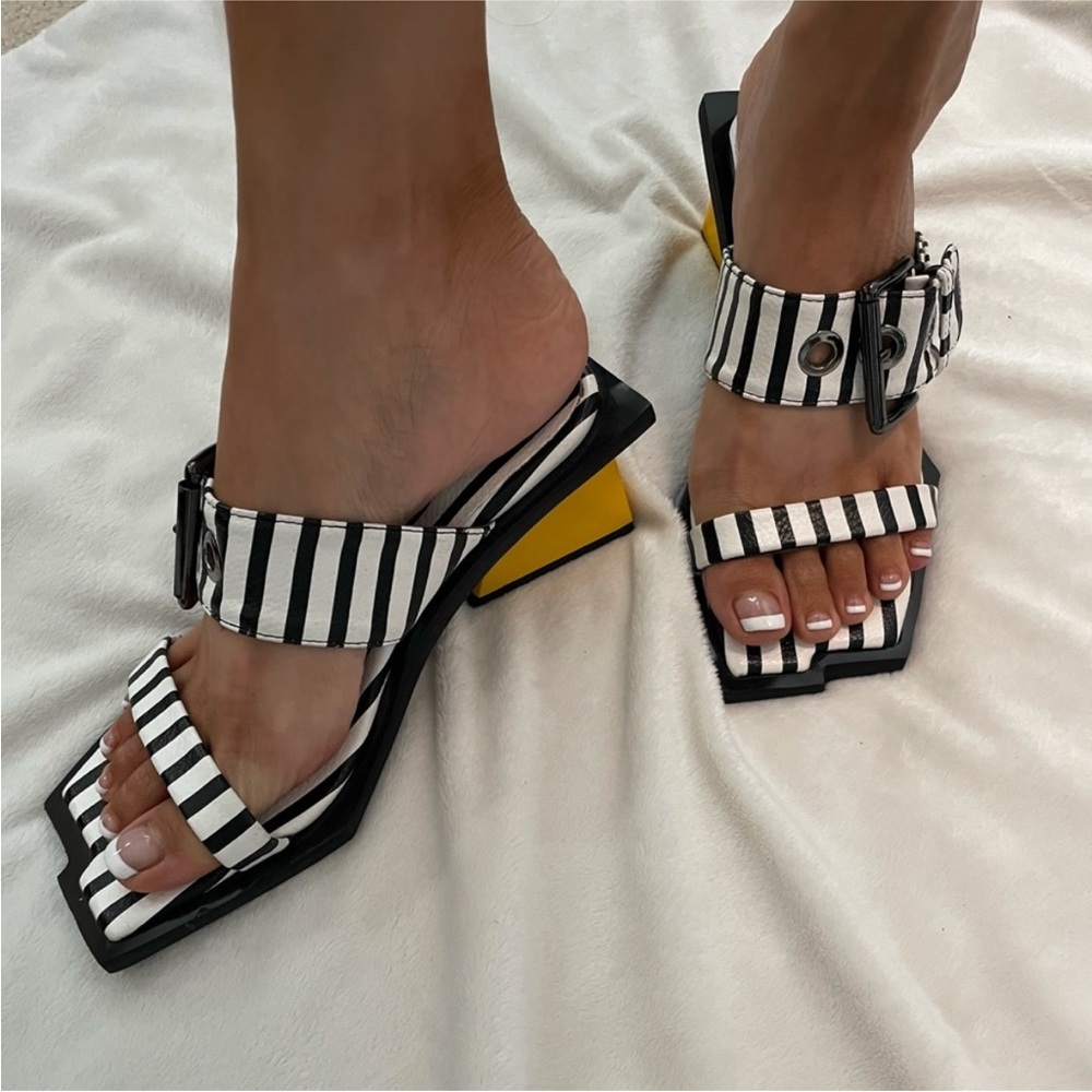 NWOT Block Heel Sandals Sizen6 - Picture 4 of 13